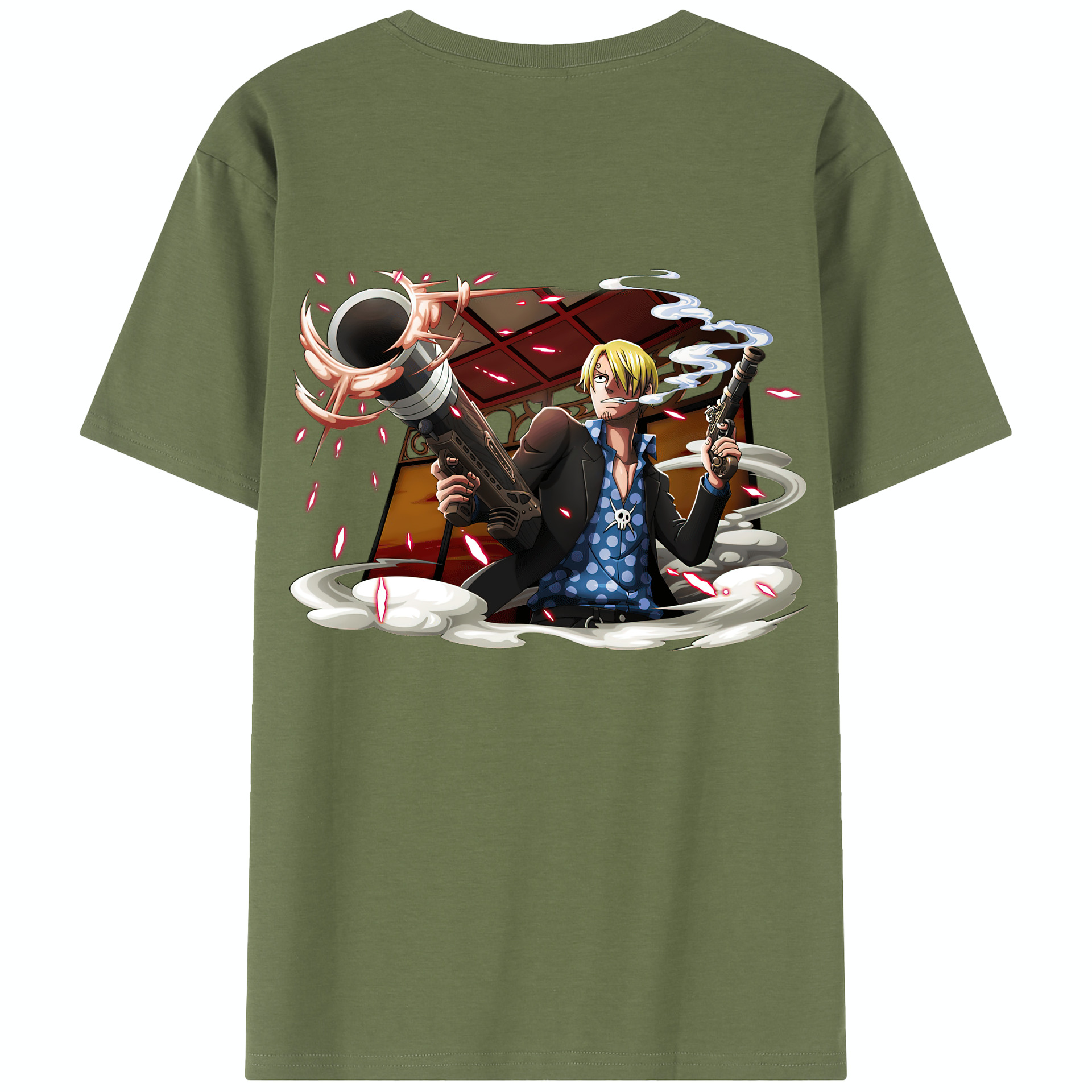 ワンピース サンジ ONE PIECE Sanji 綿100％半袖Tシャツ（背面プリント）